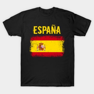 España Spain Spanish Grunge Flag T-Shirt